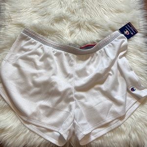 Champion mesh white shorts nwt